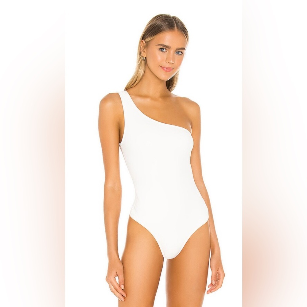 Show Me Your Mumu Uno Bodysuit Bone One Shoulder Size XS